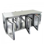 Охлаждаемый стол со стеклянными распашными дверьми GNG 111/HT